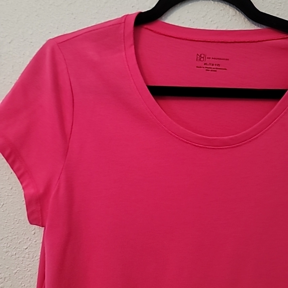 NOBO Fuscia Pink Scoop Neck T-Shirt Sz XL (15-17) - Picture 4 of 10
